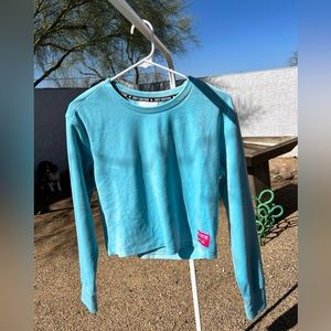 Juicy Couture SOFT light blue velour crew neck